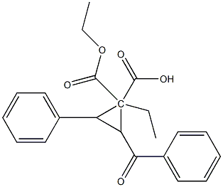 diethyl 2-benzoyl-3-phenyl-cyclopropane-1,1-dicarboxylate 구조식 이미지