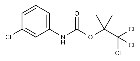 (1,1,1-trichloro-2-methyl-propan-2-yl) N-(3-chlorophenyl)carbamate 구조식 이미지