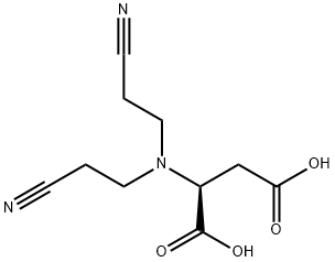 DL-아스파라긴산,N,N-비스(2-시아노에틸)- 구조식 이미지