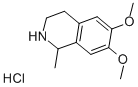 6,7-DIMETHOXY-1-METHYL-1,2,3,4-TETRAHYDROISOQUINOLINE HYDROCHLORIDE, 99 Structure