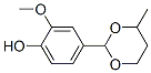 2-methoxy-4-(4-methyl-1,3-dioxan-2-yl)phenol  구조식 이미지