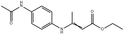 Ethyl 3-(p-acetamidoanilino)crotonate Structure