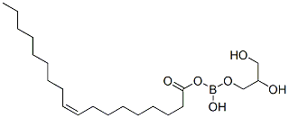 9-Octadecenoic acid (Z)-, monoester with 1,2,3-propanetriol ester with boric acid (H3BO3) 구조식 이미지