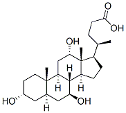 (3a,5a,7b,12a)-3,7,12-trihydroxy-Cholan-24-oic acid 구조식 이미지