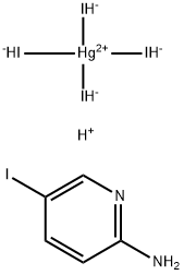 디요오도비스(5-요오도피리딘-2-아민)수은디하이드로요오다이드 구조식 이미지