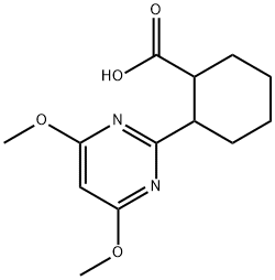 2-(4,6-DIMETHOXYPYRIMIDIN-2-YL)CYCLOHEXANECARBOXYLICACID(RACEMICMIXTUREOFCIS-ISOMERS)
 Structure