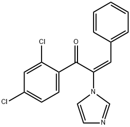 2-Propen-1-one,  1-(2,4-dichlorophenyl)-2-(1H-imidazol-1-yl)-3-phenyl-,  (E)-  (9CI) 구조식 이미지