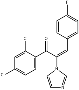 2-Propen-1-one,  1-(2,4-dichlorophenyl)-3-(4-fluorophenyl)-2-(1H-imidazol-1-yl)-,  (E)-  (9CI) 구조식 이미지