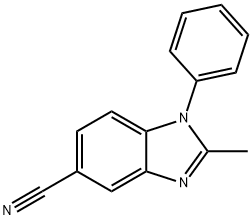 2-메틸-1-페닐벤조디아졸-5-카르보니트릴 구조식 이미지