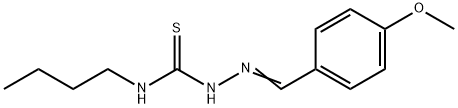 3-butyl-1-[(4-methoxyphenyl)methylideneamino]thiourea Structure