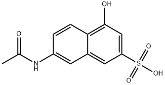 7-(아세틸아미노)-4-하이드록시-2-나프탈렌설폰산 구조식 이미지