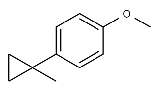 1-methoxy-4-(1-methylcyclopropyl)benzene 구조식 이미지