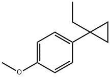 Benzene,1-(1-ethylcyclopropyl)-4-methoxy- 구조식 이미지