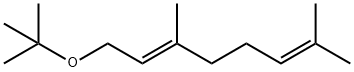 (E)-1-(1,1-디메틸에톡시)-3,7-디메틸옥타-2,6-디엔 구조식 이미지