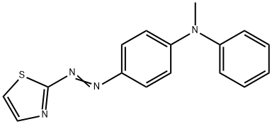 2-[p-(N-메틸아닐리노)페닐아조]티아졸 구조식 이미지