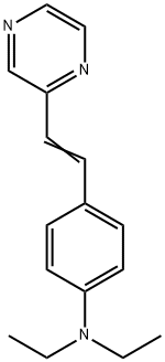 N,N-diethyl-4-(2-pyrazin-2-ylethenyl)aniline 구조식 이미지