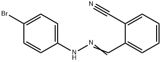 2-[[(4-bromophenyl)hydrazinylidene]methyl]benzonitrile Structure