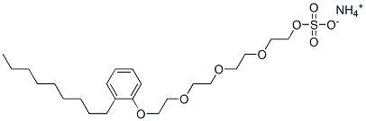 ammonium 2-[2-[2-[2-(nonylphenoxy)ethoxy]ethoxy]ethoxy]ethyl sulphate Structure