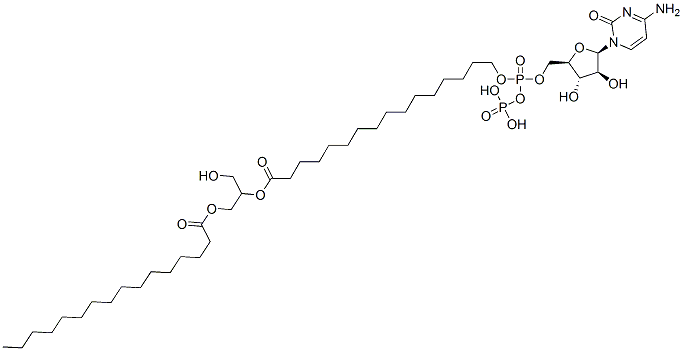 1 beta-D-arabinofuranosylcytosine 5'-diphosphate-L-1,2 dipalmitin Structure