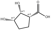 Cyclopentanecarboxylic acid, 2,3-dihydroxy-, (1alpha,2alpha,3alpha)- (9CI) 구조식 이미지