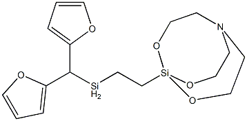 1-[2-[Di(2-furanyl)methylsilyl]ethyl]-2,8,9-trioxa-5-aza-1-silabicyclo[3.3.3]undecane 구조식 이미지