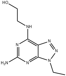 2-[(3-amino-9-ethyl-2,4,7,8,9-pentazabicyclo[4.3.0]nona-1,3,5,7-tetrae n-5-yl)amino]ethanol 구조식 이미지
