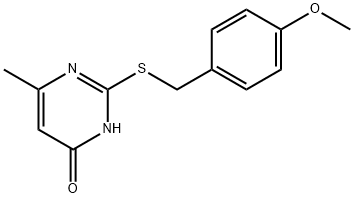 2-(4-METHOXY-BENZYLSULFANYL)-6-METHYL-3H-PYRIMIDIN-4-ONE 구조식 이미지