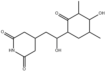 3-[2-Hydroxy-2-(4-hydroxy-3,5-dimethyl-2-oxocyclohexyl)ethyl]glutarimide Structure