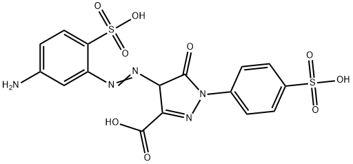 4-[(5-amino-2-sulphophenyl)azo]-4,5-dihydro-5-oxo-1-(4-sulphophenyl)-1H-pyrazole-3-carboxylic acid Structure