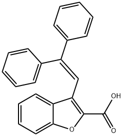 3-(2,2-diphenylethenyl)benzofuran-2-carboxylic acid 구조식 이미지