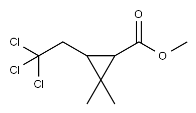 2,2-Dimethyl-3-(2,2,2-trichloroethyl)cyclopropanecarboxylic acid methyl ester 구조식 이미지
