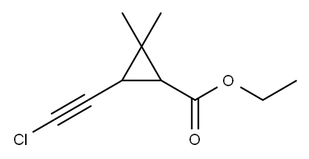2-Chloroethynyl-3,3-dimethylcyclopropanecarboxylic acid ethyl ester 구조식 이미지