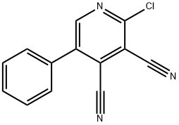 3,4-Pyridinedicarbonitrile,  2-chloro-5-phenyl- 구조식 이미지