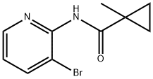 Cyclopropanecarboxamide, N-(3-bromo-2-pyridinyl)-1-methyl- (9CI) 구조식 이미지