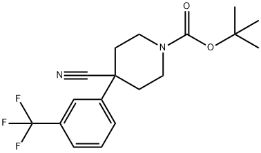 1-BOC-4-CYANO-4-(3-TRIFLUOROMETHYLPHENYL)-PIPERIDINE Structure