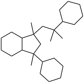 1-cyclohexyl-3-(2-cyclohexyl-2-methylpropyl)octahydro-1,3-dimethyl-1H-indene 구조식 이미지