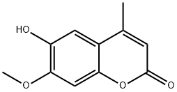 6-Hydroxy-7-methoxy-4-methyl-2H-1-benzopyran-2-one 구조식 이미지