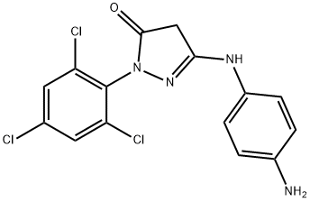 3-(4-Aminoanilino)-1-(2,4,6-trichlorophenyl)-2-pyrazolin-5-one 구조식 이미지