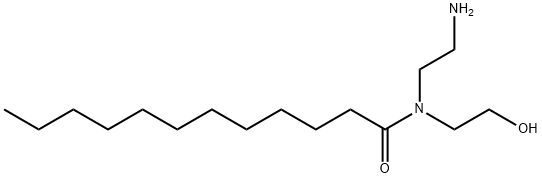 N-(2-aminoethyl)-N-(2-hydroxyethyl)dodecanamide Structure