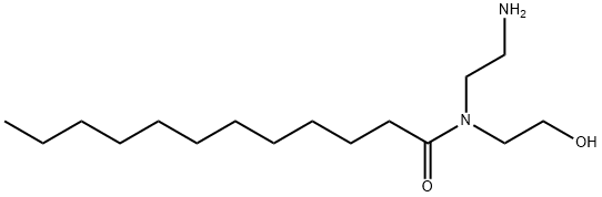 N-(2-아미노에틸)-N-(2-히드록시에틸)도데칸아미드 구조식 이미지