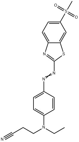 3-[ethyl[4-[[6-(methylsulphonyl)benzothiazol-2-yl]azo]phenyl]amino]propiononitrile 구조식 이미지