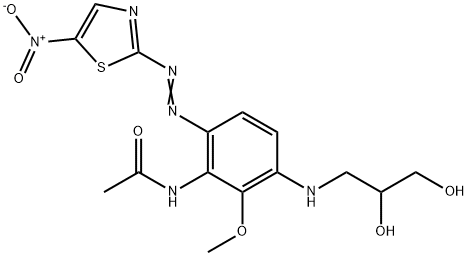 N-[3-[(2,3-dihydroxypropyl)amino]-2-methoxy-6-[(5-nitrothiazol-2-yl)azo]phenyl]acetamide Structure