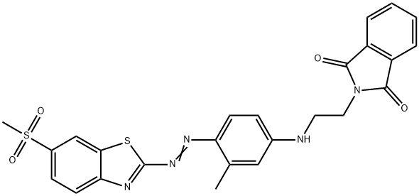 N-[2-[[3-methyl-4-[[6-(methylsulphonyl)benzothiazol-2-yl]azo]phenyl]amino]ethyl]phthalimide 구조식 이미지