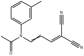 N-(4,4-디시아노-1,3-부타디에닐)-N-(3-메틸페닐)아세트아미드 구조식 이미지