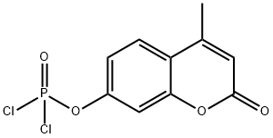 디클로리도인산4-메틸-2-옥소-2H-1-벤조피란-7-일에스테르 구조식 이미지