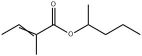 2-Butenoic acid, 2-Methyl-, 1-Methylbutyl ester 구조식 이미지