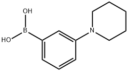 BORONIC ACID, B-[3-(1-PIPERIDINYL)PHENYL]- Structure