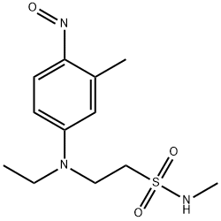 2-[에틸(3-메틸-4-니트로소페닐)아미노]-N-메틸에탄술폰아미드 구조식 이미지