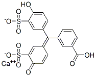 calcium hydrogen 3-[(4-hydroxy-3-sulphonatophenyl)(4-oxo-3-sulphonato-2,5-cyclohexadien-1-ylidene)methyl]benzoate 구조식 이미지