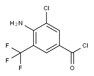 4-Amino-3-chloro-5-(trifluoromethyl)benzoyl chloride 구조식 이미지